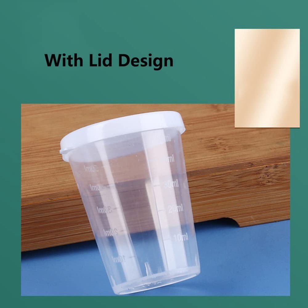 Brand New Measuring Cups Cup Transparent With White Lids Cap Container