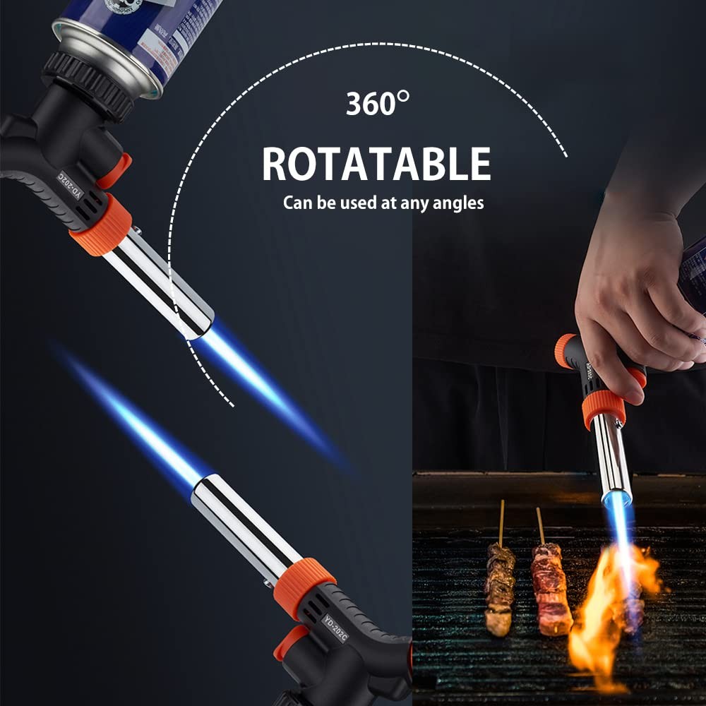 Butane Torch Kitchen Blow Lighter - Culinary Torches Chef Cooking Blue