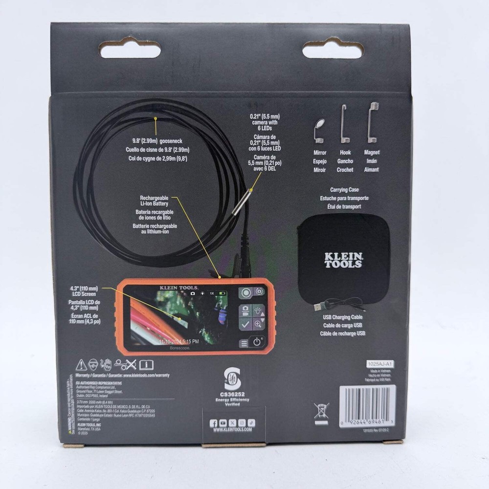 New Klein Tools Utility Borescope 1025AJ-A1