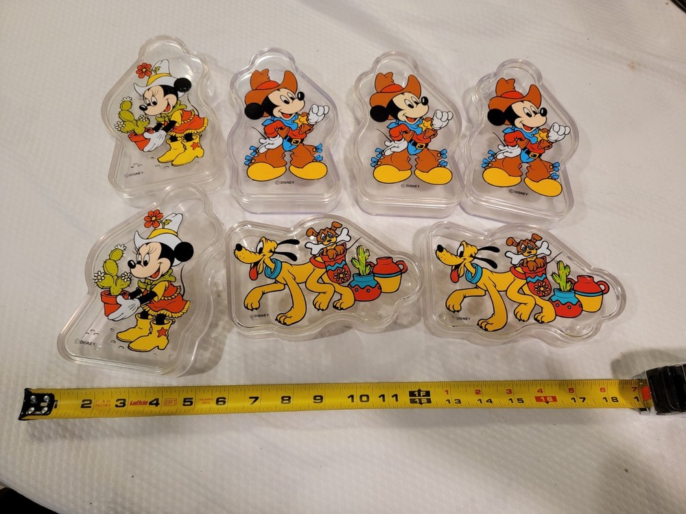 Vintage Disney Plastic Container Boxes Collectible. Awesome