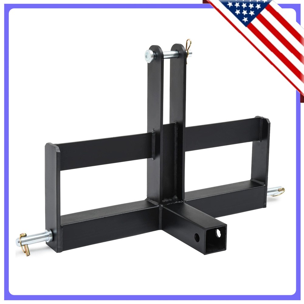 3 Point Hitch Receiver for Tractor 2'' Category 1 Quick Attach Drawbar Adapter