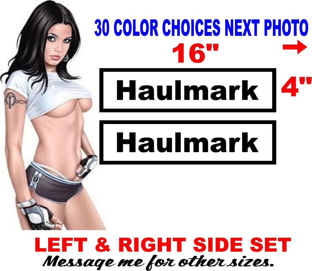 HAULMARK Trailer DECALS  REPLACEMENT 30 COLOR CHOICES
