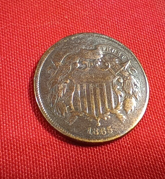 1865 2 cent piece, us coin