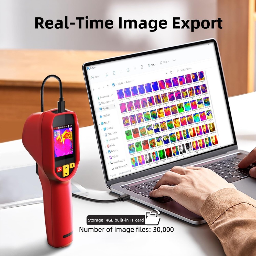 Professional Handheld Infrared Camera with 15 Thermal Palettes for HVAC Experts