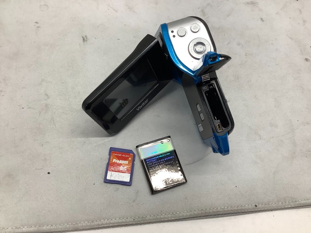 Vivitar DVR 850W HD Under Water Camcorder blue Battery Untested