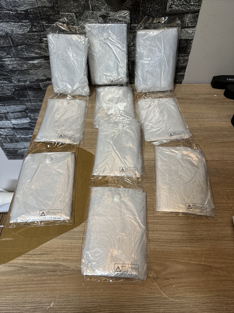 10 Pack Clear Transparent Bulk Poncho Raincoats,Plastic, Disposable and Reusable
