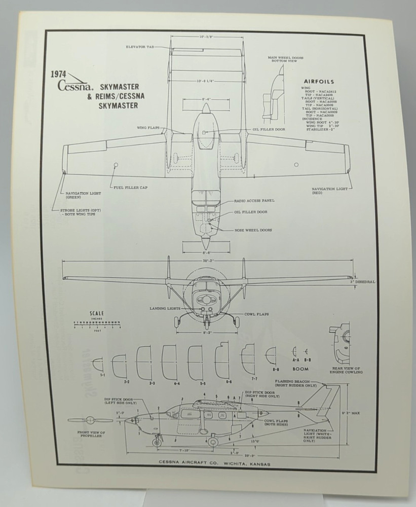 Cessna Skymaster 1974 Sales & Specification / Spec Info