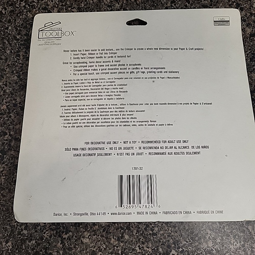 NEW Darice Square & Diamond Shaped Pattern Crimper Tool