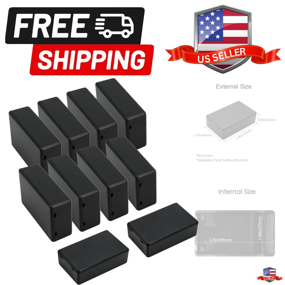 Project Box 10 Pieces ABS Plastic Electrical Project Case Small Junction Box ...