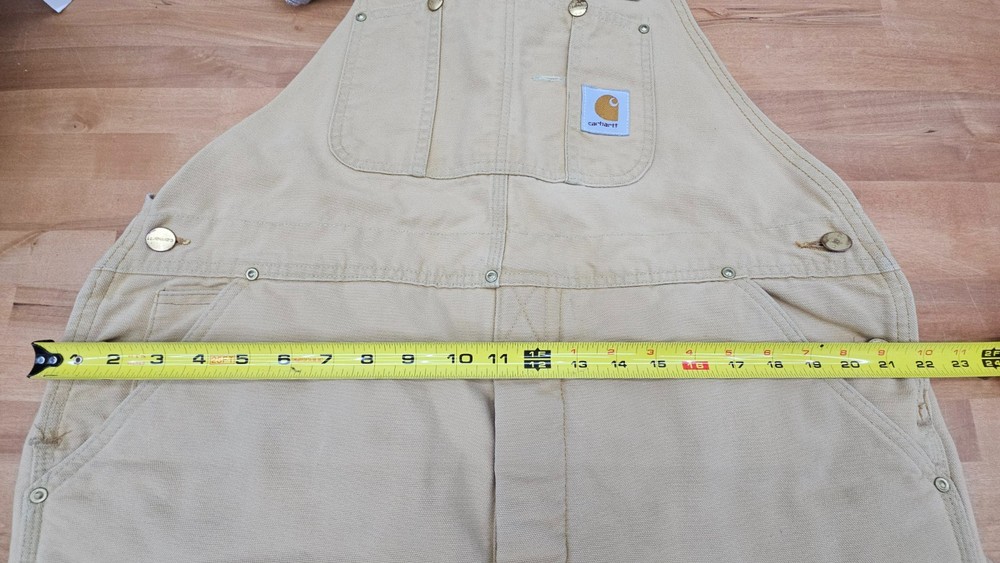 Carhartt Bib Overall Men's Carpenter Workwear Distressed