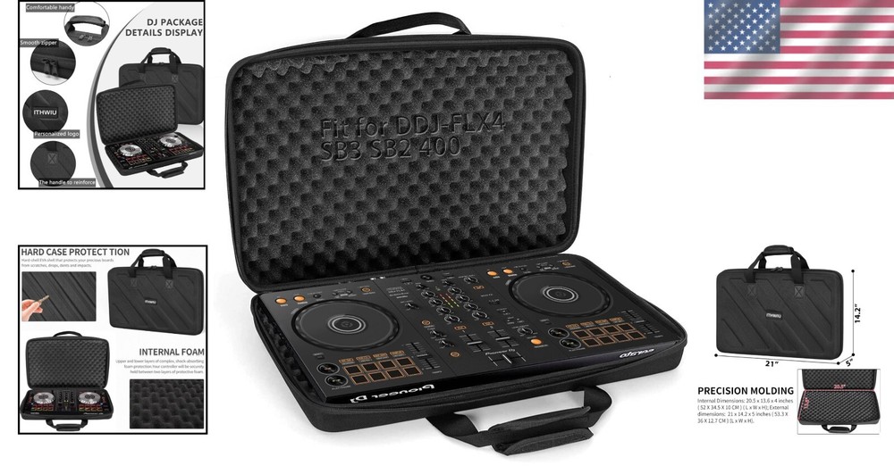 Stylish Travel Case for DDJ Controllers with Argyle Pattern and Buffer Sponge
