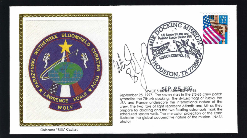 Michael Bloomfield signed cover NASA Space Shuttle Astronaut STS-86