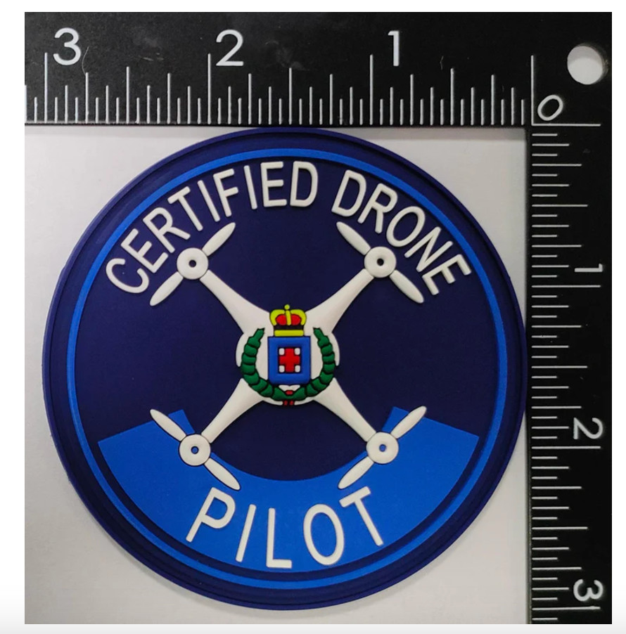 CERTIFIED DRONE PILOT PVC PATCH WITH HOOK & LOOP