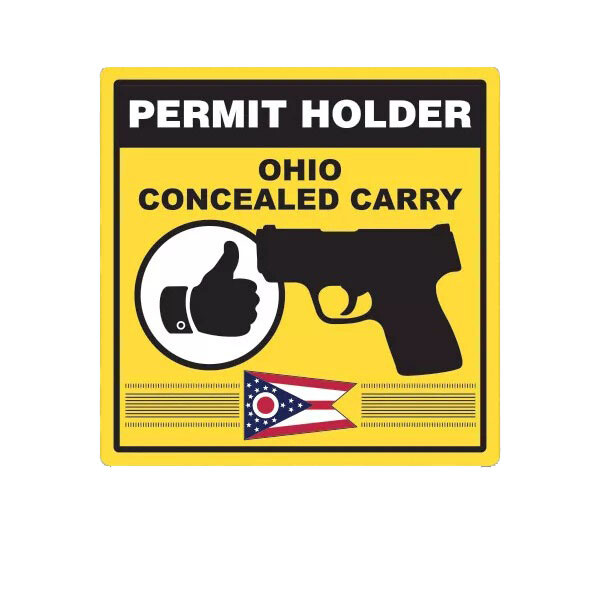 Ohio Concealed Carry Permit Holder Sticker Decal