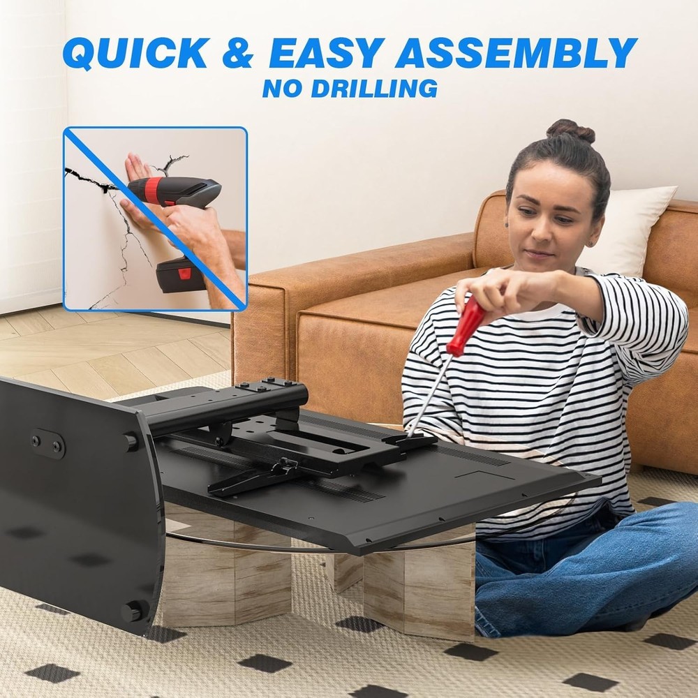 Universal TV Stand Mount with Cable Management=