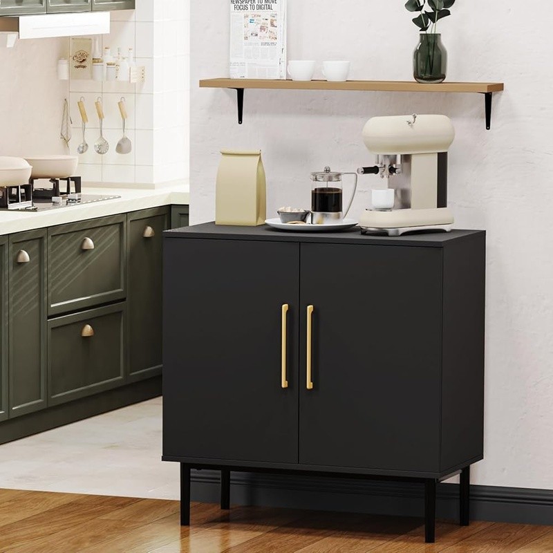 Durable MDF Sideboard Storage Cabinet Buffet Console Table W/ Metal Hinges New