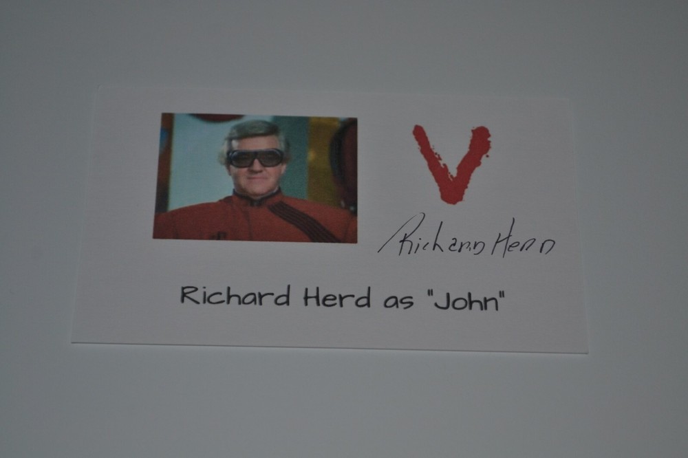 V  3" x 5" Autographed by RICHARD HERD as "John"