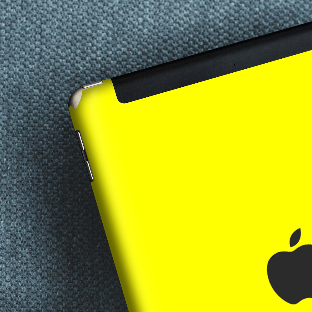 Skins Decal Wrap for Apple iPad 9.7 2017-Bright Yellow