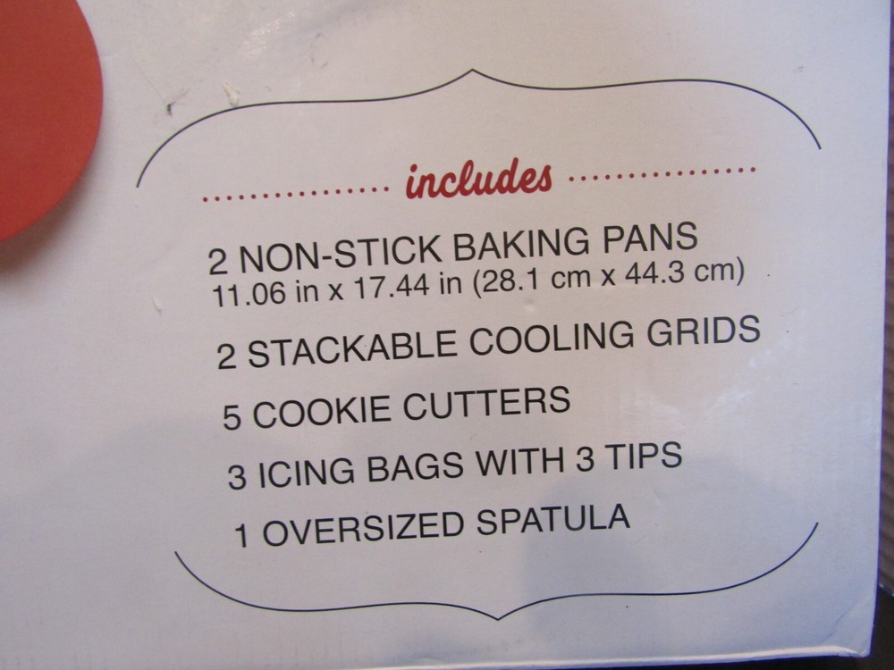 JO-ANN 16 Piece Baking Set 2 PANS & COOLING RACKS Cookie Cutters ICING BAG & TIP