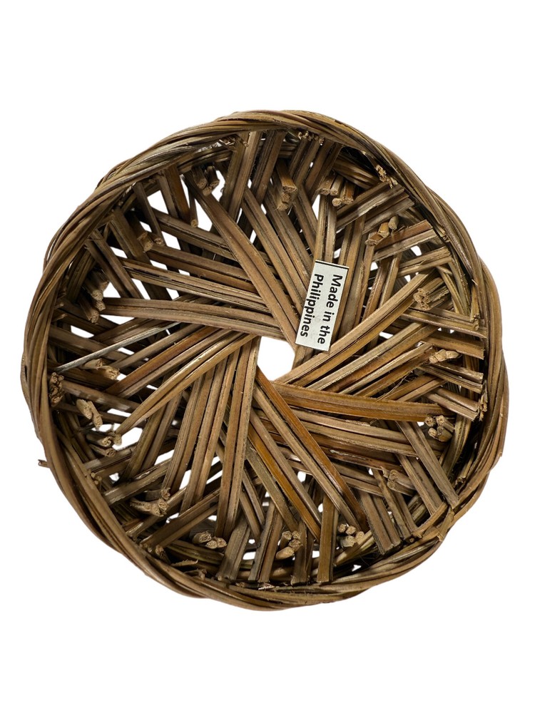 Hand Made Philippine Natural Coco Midrib Round Gift Baskets, Bread Roll Baskets,