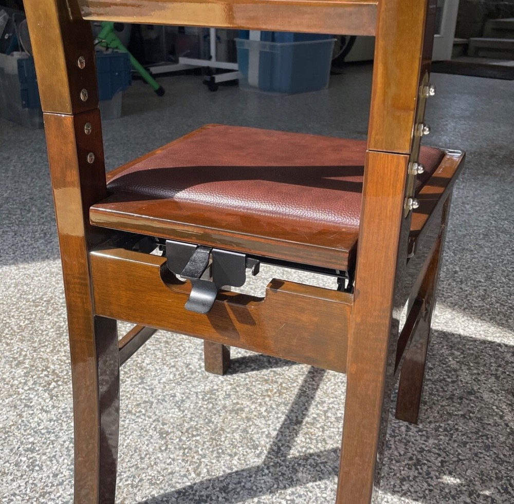 Walnut Adjustable Piano Chair Bench with Back