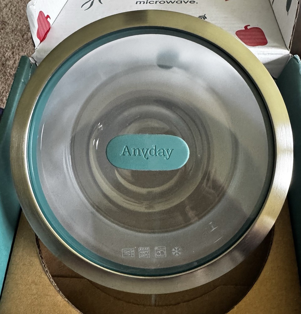 Anyday Cookware Plastic-Free Microwave Dish, Medium Shallow Dish (2pc), Kale