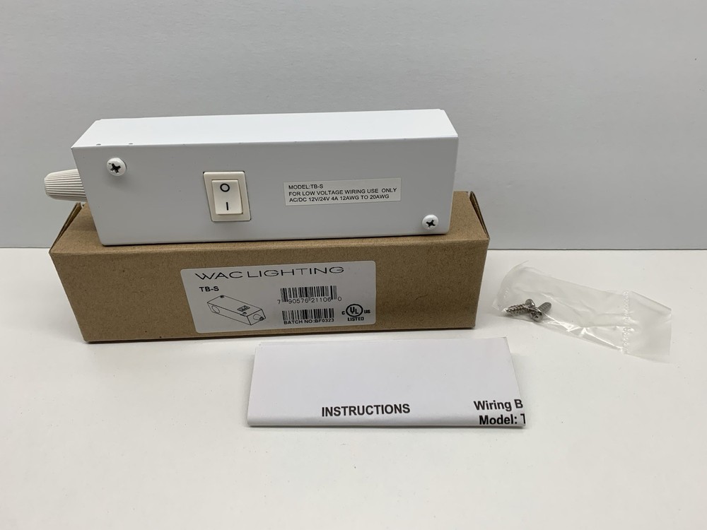 WAC Lighting TB-S InvisiLED Wiring Box with Switch