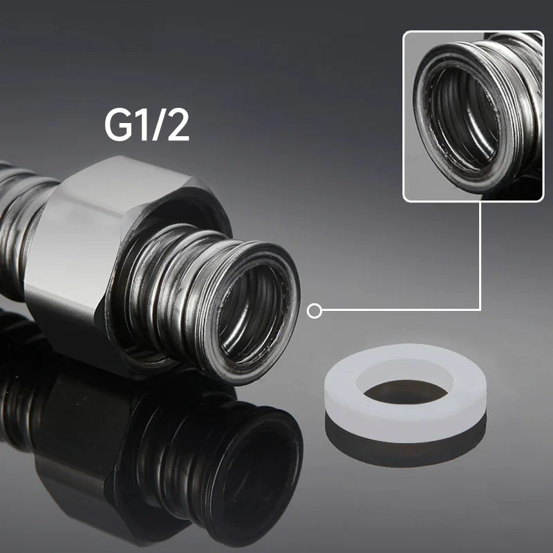 Valve Connector 304 Stainless Steel Flexible Braided Hose G1/2 Water Heater