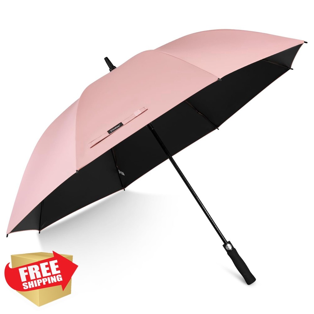 G4Free 54" Windproof Golf Umbrella - UV Protection Auto Open Silver