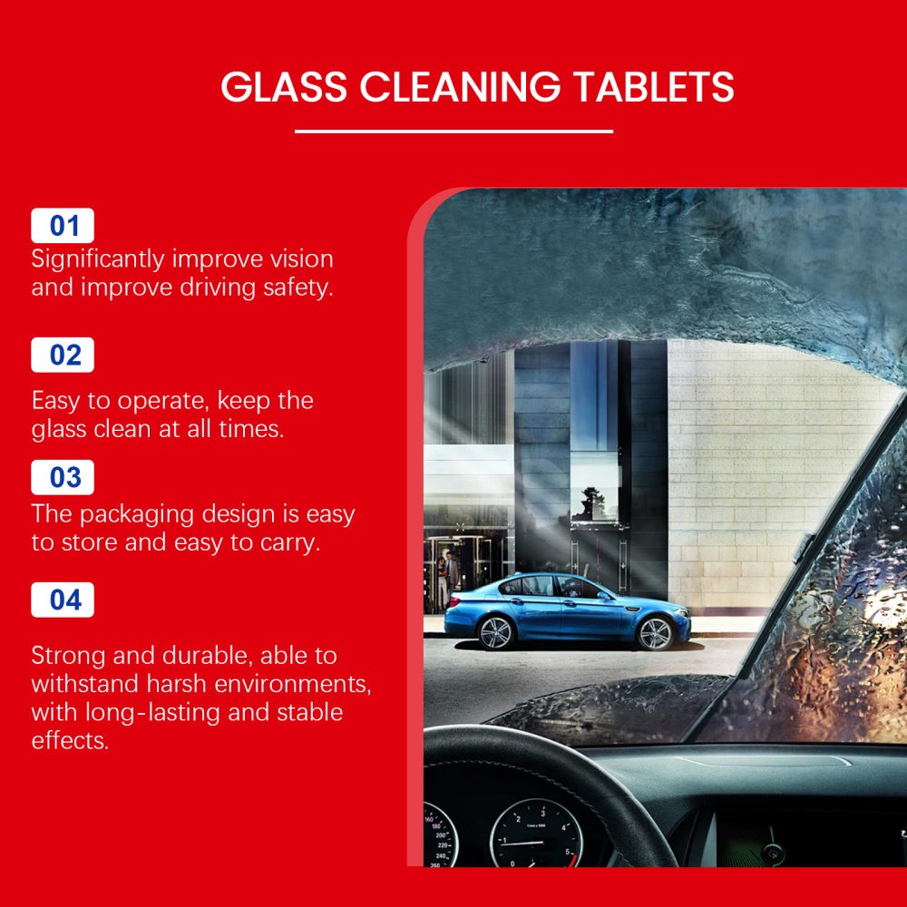 car windshield effervescent tablets car window rainproof