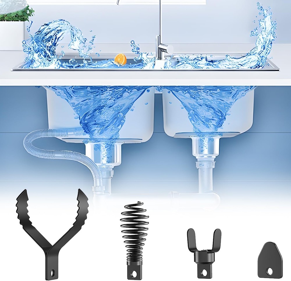 4-Piece Drain Snake Attachment Replacement Cutters-Boring Bulb...