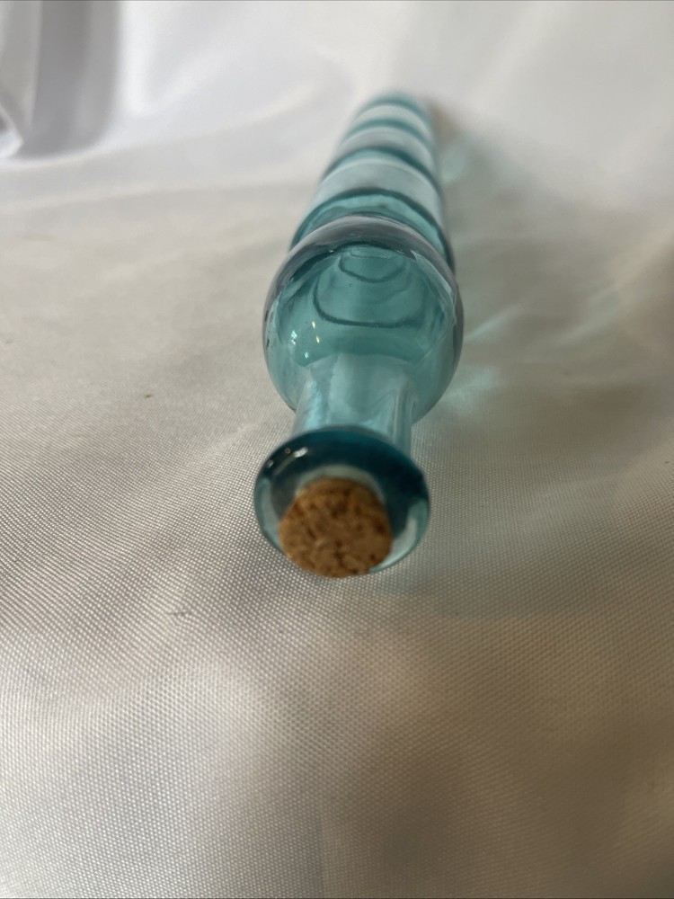 Aqua Blue Bottle 12 Inches Tall