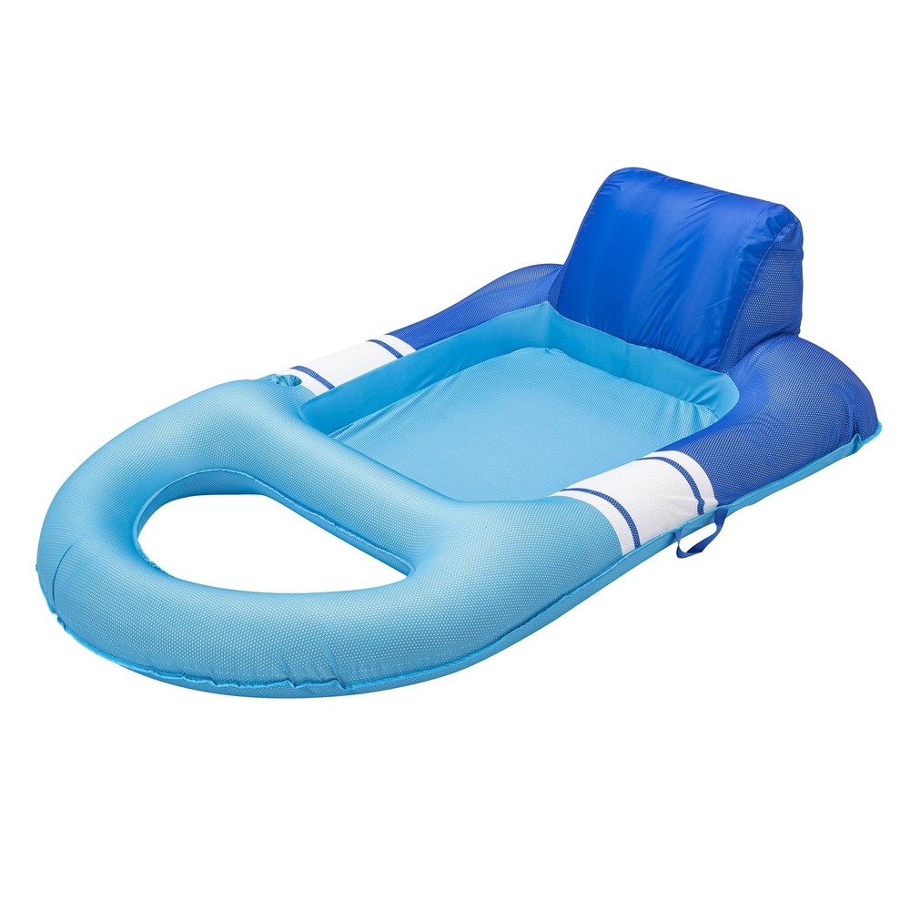 Ozark Trail Inflatable Mesh Relax Lounge, Blue & White