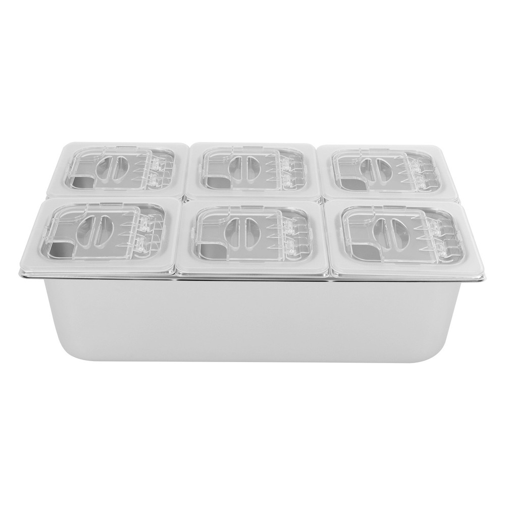 Fruit Pan Set 6 Small Pans Fruit Container With Lids And Water-filtering Gaskets