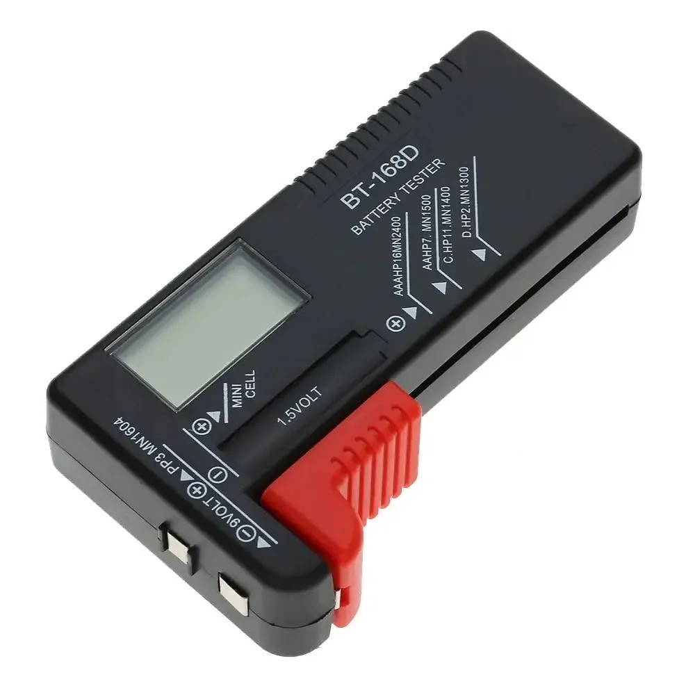 Universal Digital LCD Battery Checker Volt Tester Cell AA AAA C D 9V Button