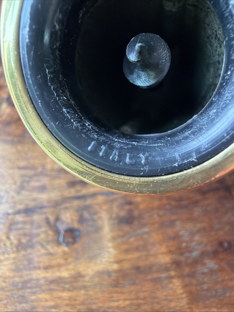 Mid Century Italian Solid Brass Closed Barrel Corkscrew