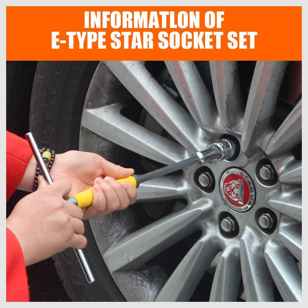 11Pcs E Torx Socket Set Female External Star Socket Set E4 - E20 Torque Socke...