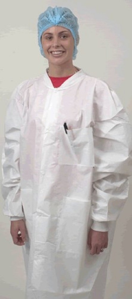 Lab Coats, White, Size:2XL, 35/40gsm, 30/CS