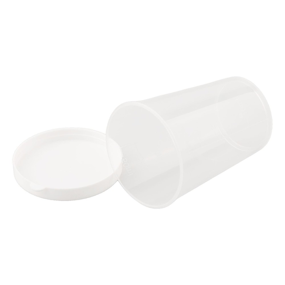 Brand New Measuring Cups Cup Transparent With White Lids Cap Container
