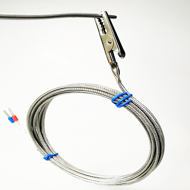 Thermocouple Crocodile Clamp K-type Temperature Sensor Handheld Control Probe
