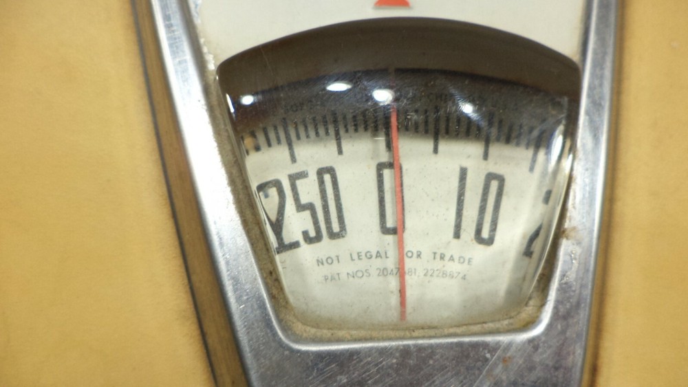 Vintage Mid Century Modern Atomic Era Borg Bathroom Scale