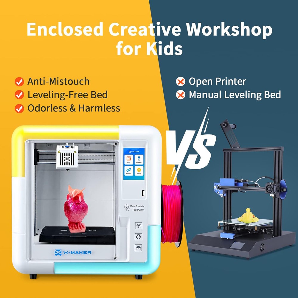 X-MAKER FDM 3D Printer Smart One-Key Printing High-Speed Fully Assembled G2Y2