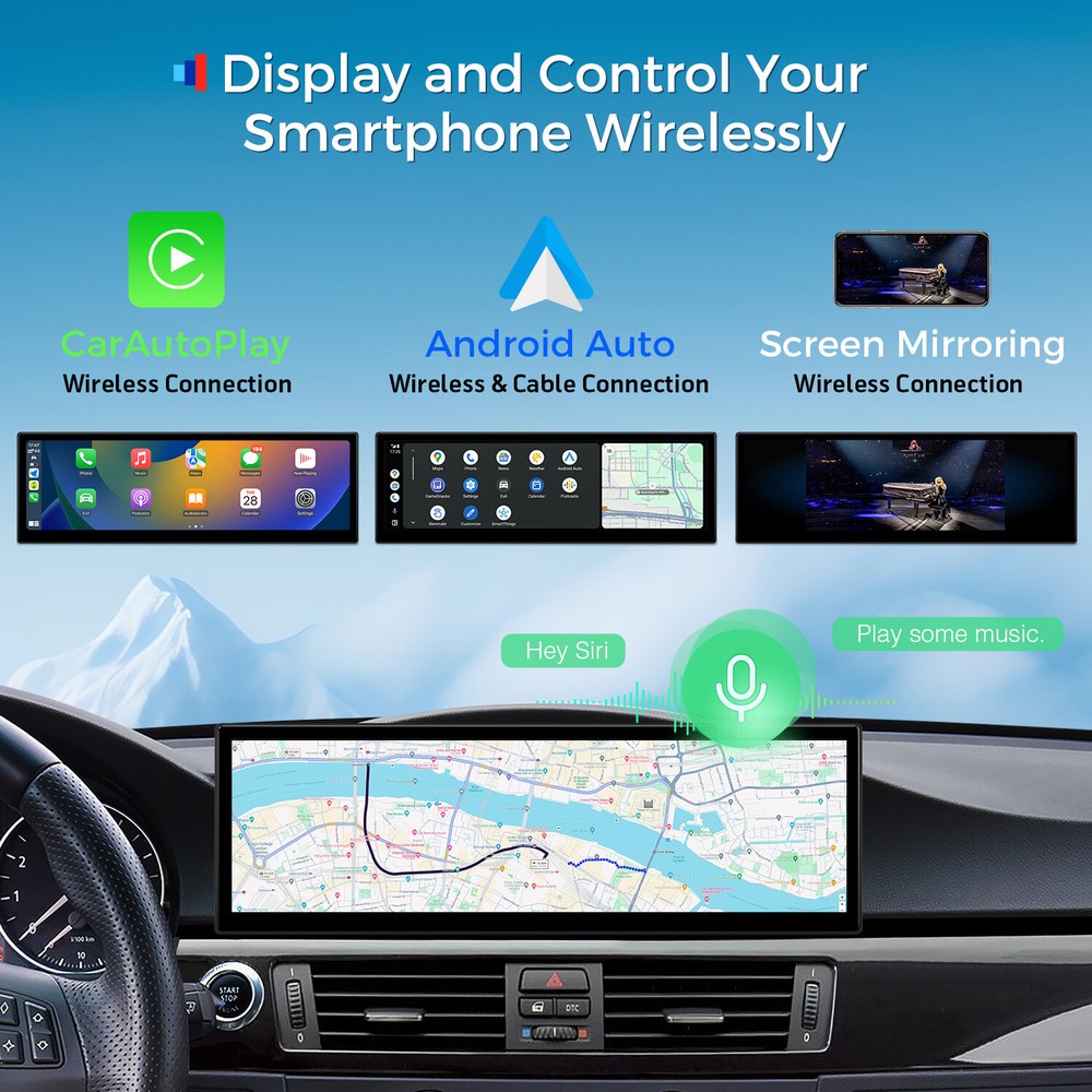 14.9" CarPlay 4G LTE Android Octa-Core Car GPS Stereo For BMW E90 E91 E92 CCC