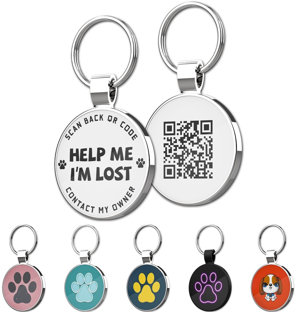 QR Code Dog Tags - Scan for Instant Pet Location Alert