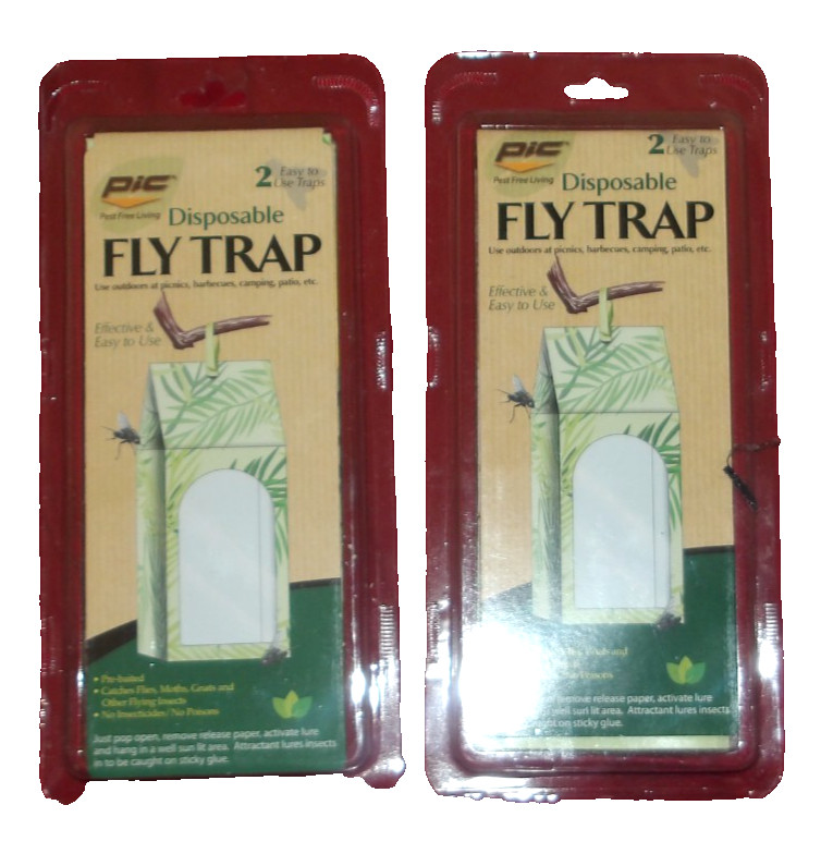 Pic Two Packs Of 2 Each Disposable Fly Traps