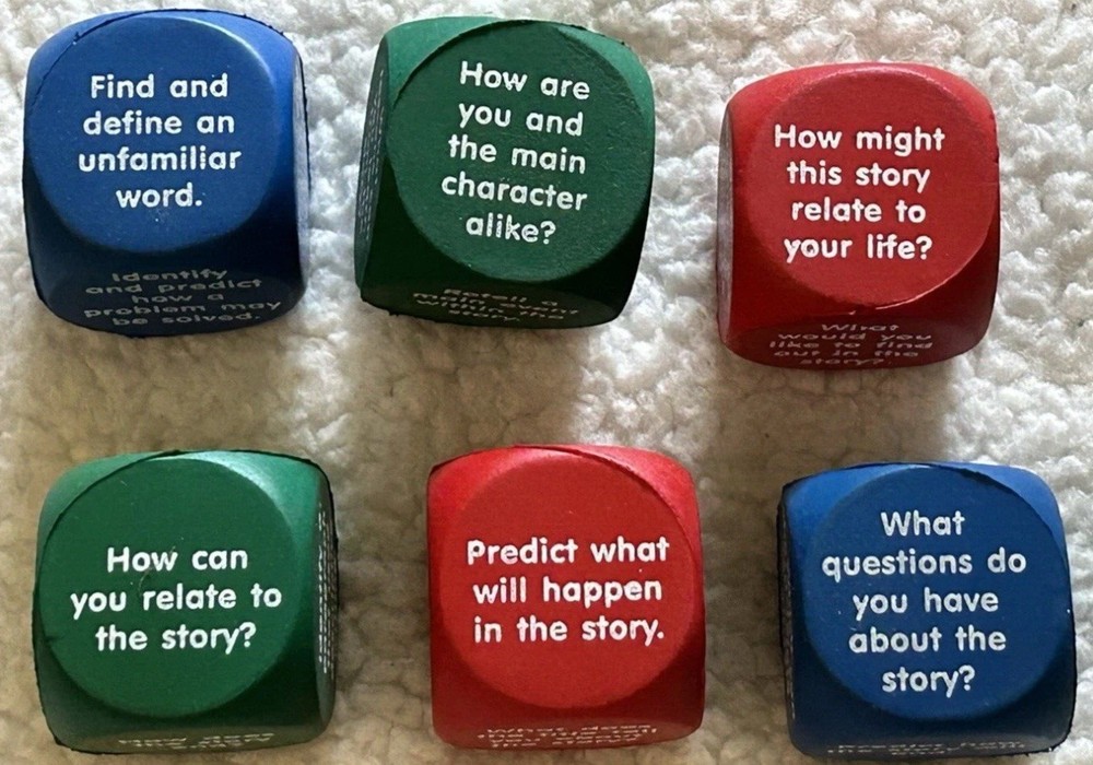 Learning Resources Reading Comprehension Cubes Homeschool Soft Foam Set 6 Guided