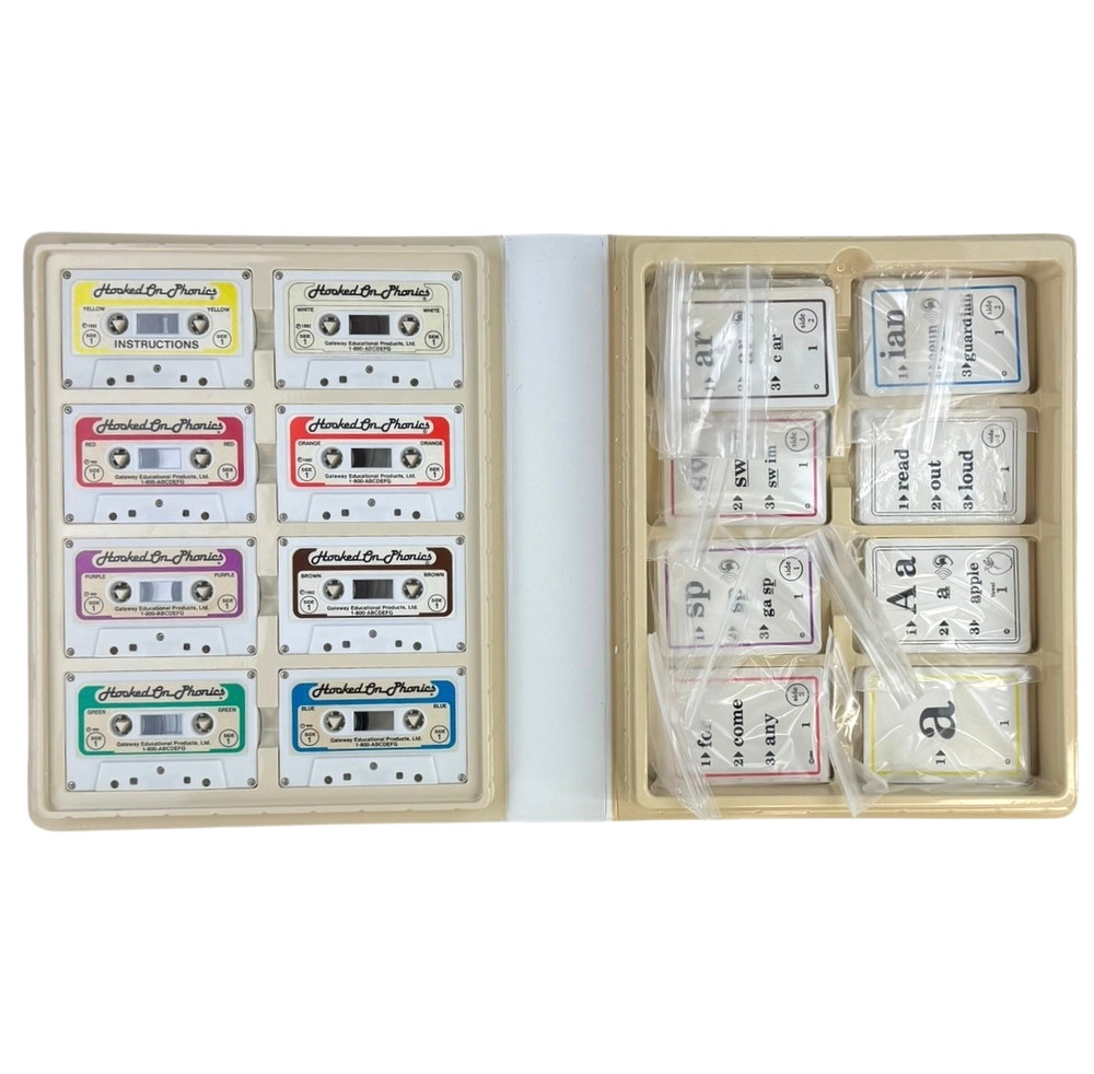 Vintage Hooked On Phonics AND Hooked On Math Complete W/Reading Power Box & SRA