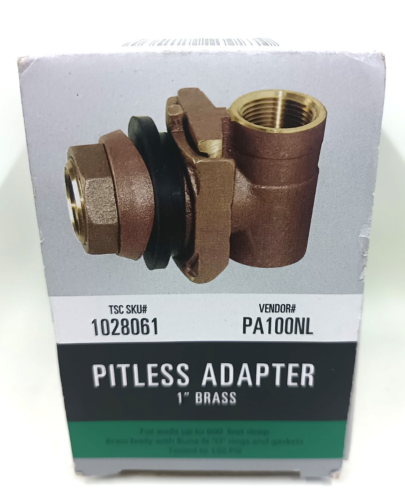 Water Source PA100NL Pitless Adapter, Brass, 1-In. - Quantity 1