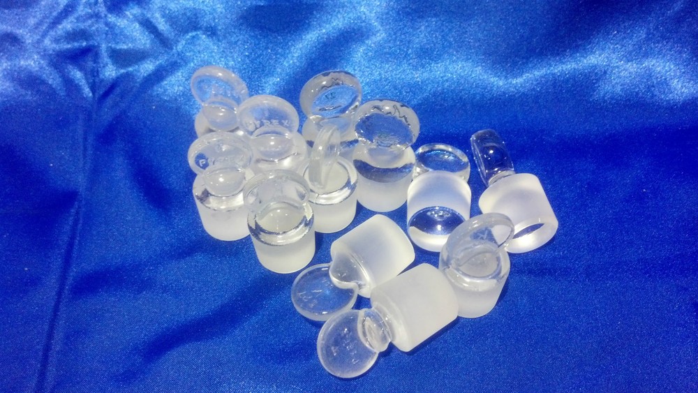 12ea # 27 Solid Penny Head Glass Stopper Stoppers