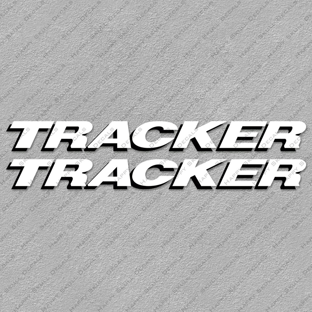 BASS TRACKER BOAT LETTERING DECALS 2 40" LONG